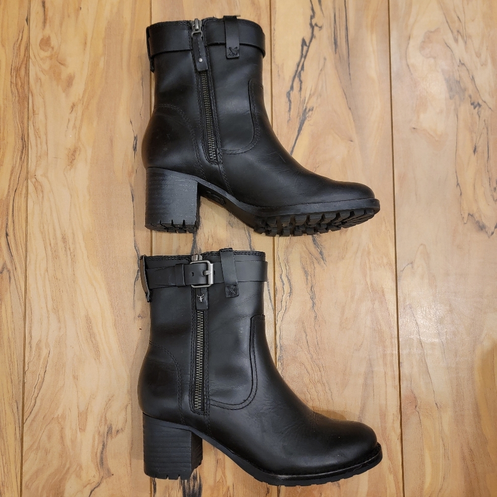 Trask Black Moto Boots